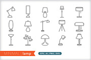 Minimal lamp icons