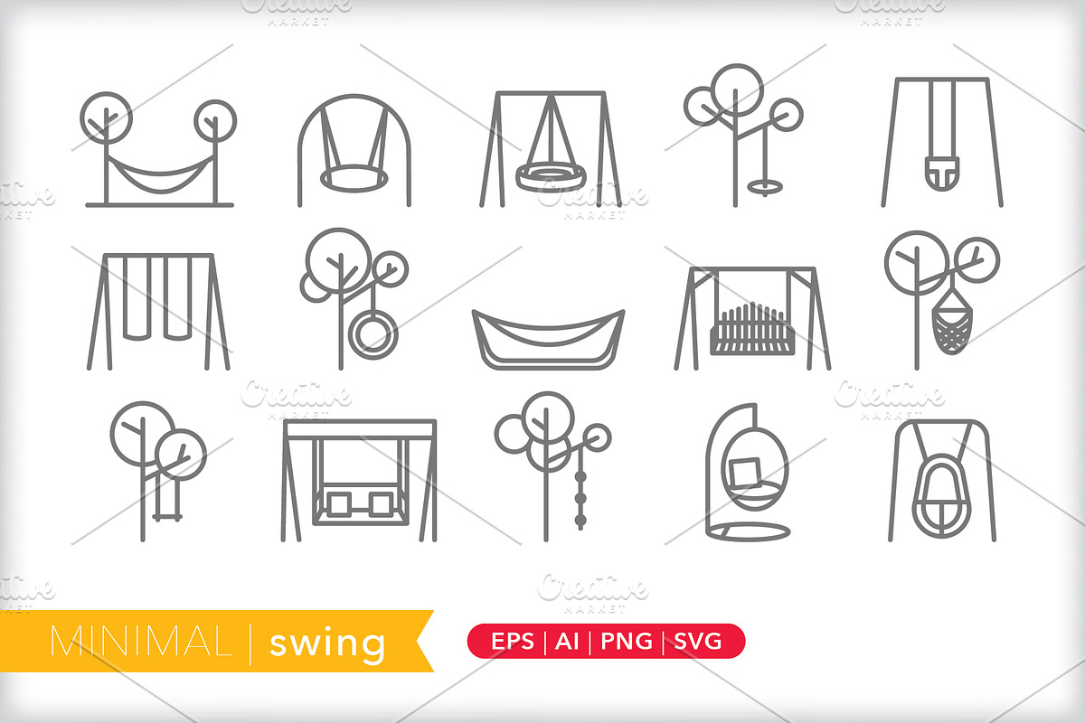 Minimal swing icons in Graphics - product preview 8