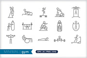 Minimal gym icons