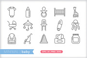 Minimal baby icons