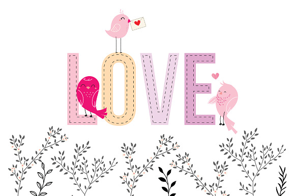 LOVE BIRD Valentine collection in Illustrations - product preview 6