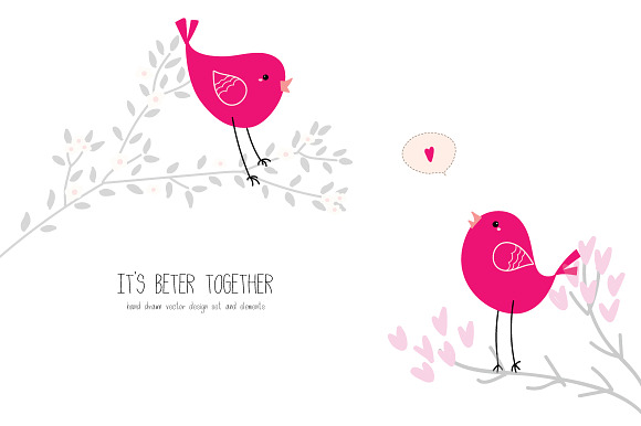 LOVE BIRD Valentine collection in Illustrations - product preview 7