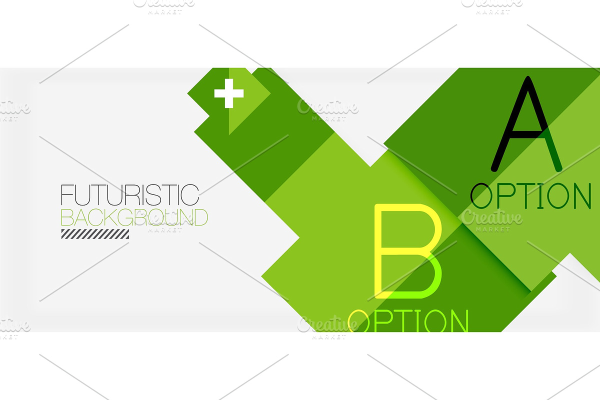 Square shapes banner design, geometric abstract background in Illustrations - product preview 8