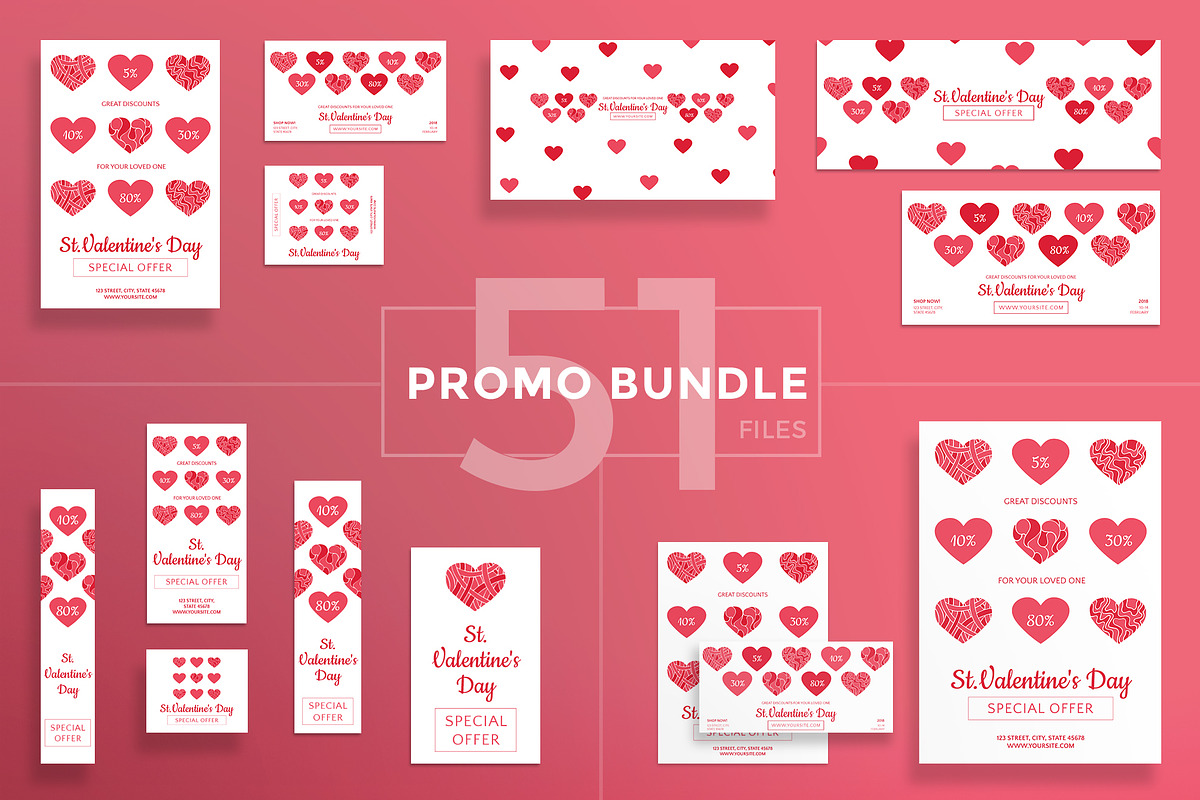 Promo Bundle | Valentine's Day in Templates - product preview 8