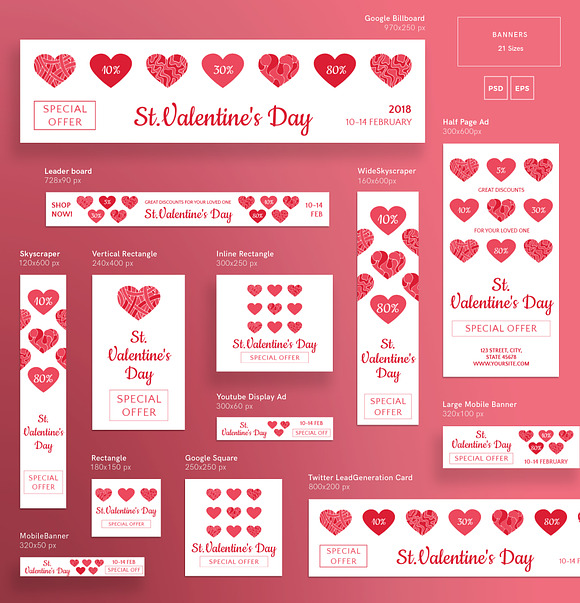 Promo Bundle | Valentine's Day in Templates - product preview 14
