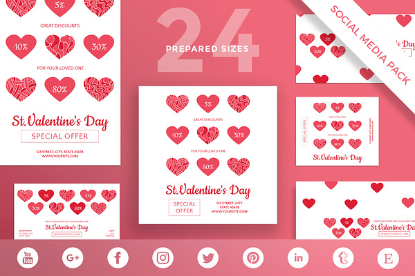 Social Media Pack | Valentine's Day