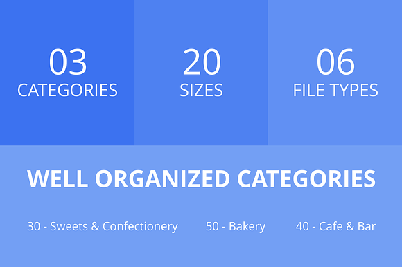 120 Sweet & Bakery Filled Line Icons in Graphics - product preview 2