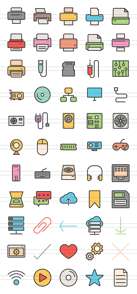 85 Computer & hardware Filled Icons in Graphics - product preview 1