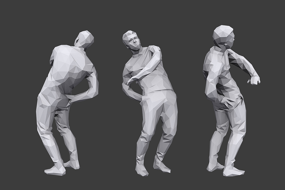 Lowpoly People Fitness Pack in People - product preview 3