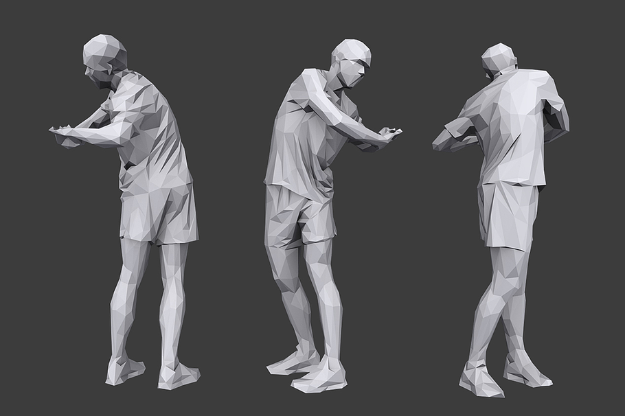 Lowpoly People Fitness Pack in People - product preview 10