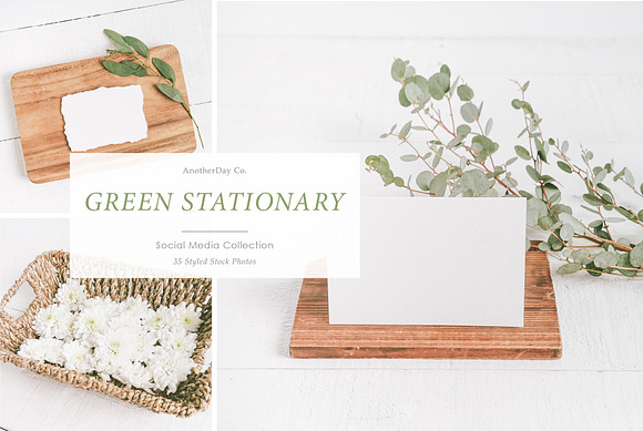 Green Stationary Styled Stock in Mobile & Web Mockups - product preview 5