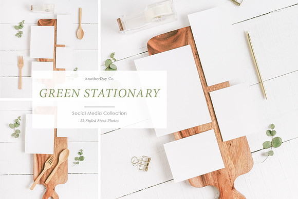 Green Stationary Styled Stock in Mobile & Web Mockups - product preview 6