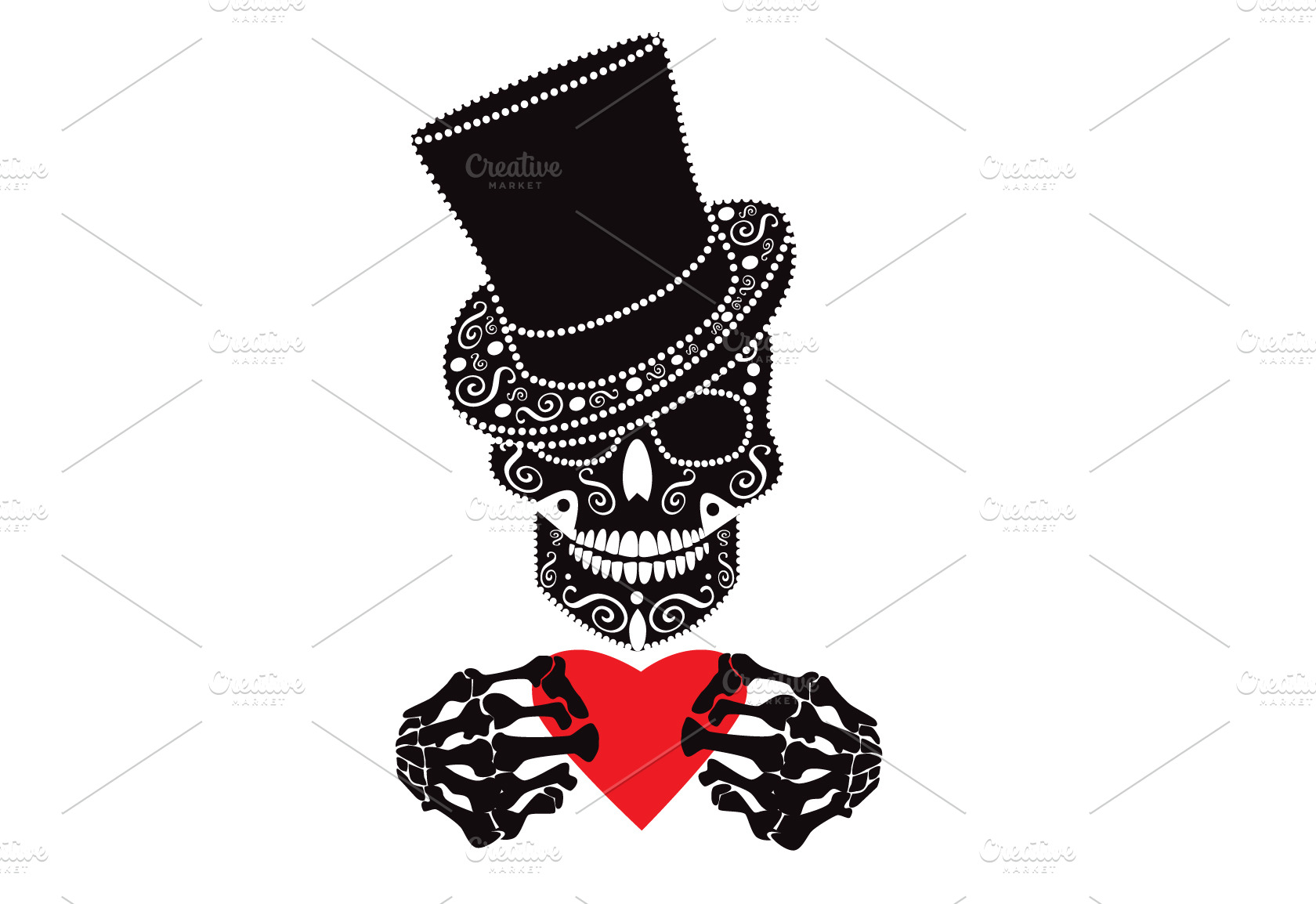 Valentine skull icon | Custom-Designed Graphics ~ Creative Market