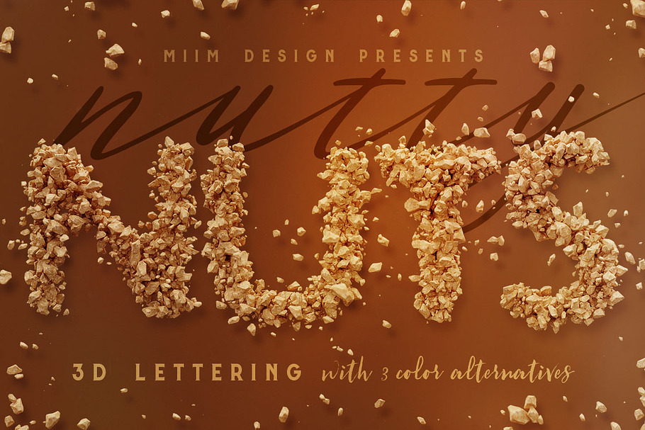 Nutty Nuts - 3D Lettering
