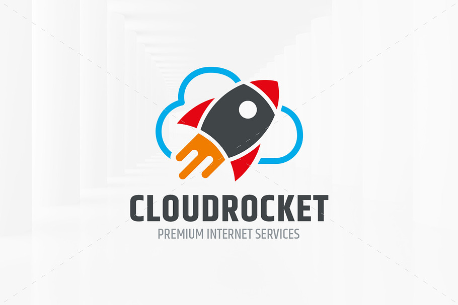 Cloud Rocket Logo Template