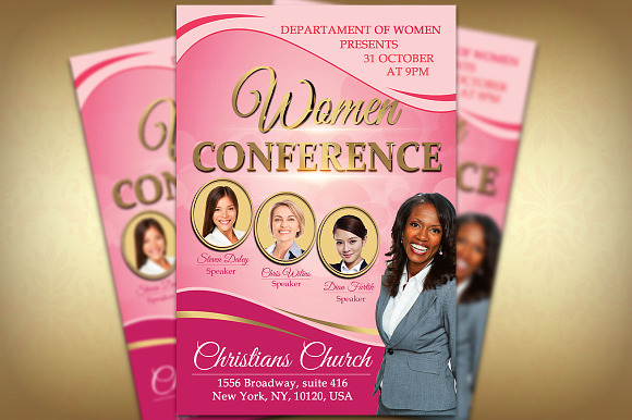 Church Women Conference Flyer in Flyer Templates - product preview 1