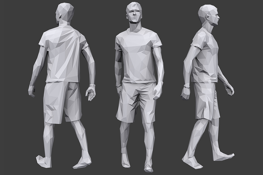 Lowpoly People Vacation Pack in People - product preview 8