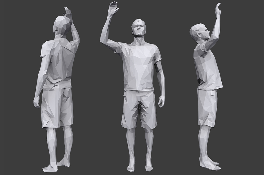 Lowpoly People Vacation Pack in People - product preview 10