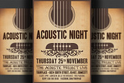 Acoustic Night Flyer Template