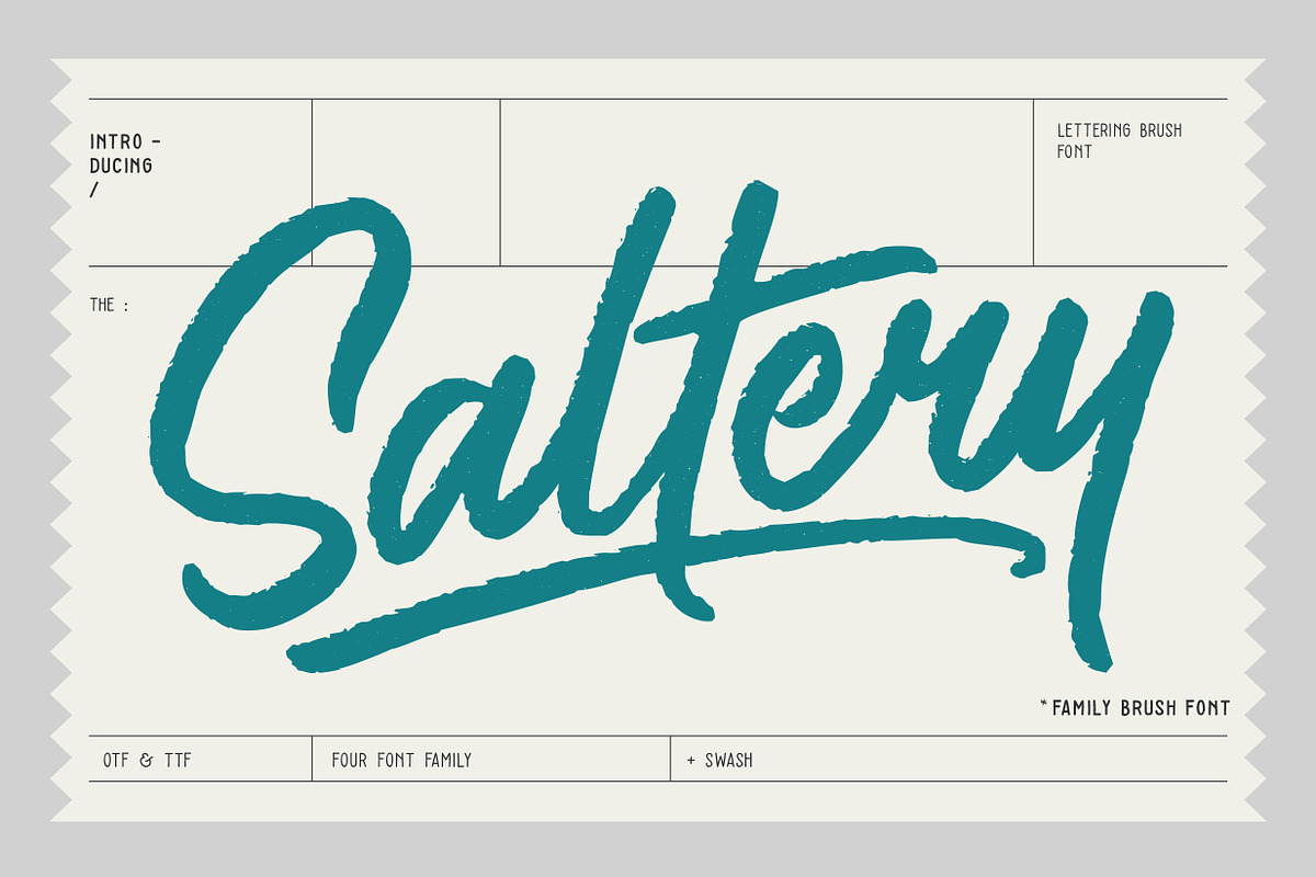 Saltery Brush Font in Brush Fonts - product preview 8