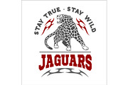 Jaguar and Flame - vector logo.