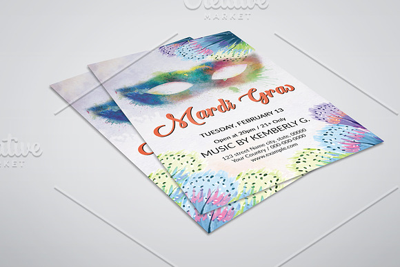 Mardi Gras / Carnival Flyer V739 in Flyer Templates - product preview 1