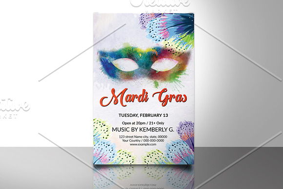 Mardi Gras / Carnival Flyer V739 in Flyer Templates - product preview 2