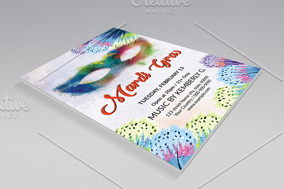 Mardi Gras / Carnival Flyer V739 in Flyer Templates - product preview 3