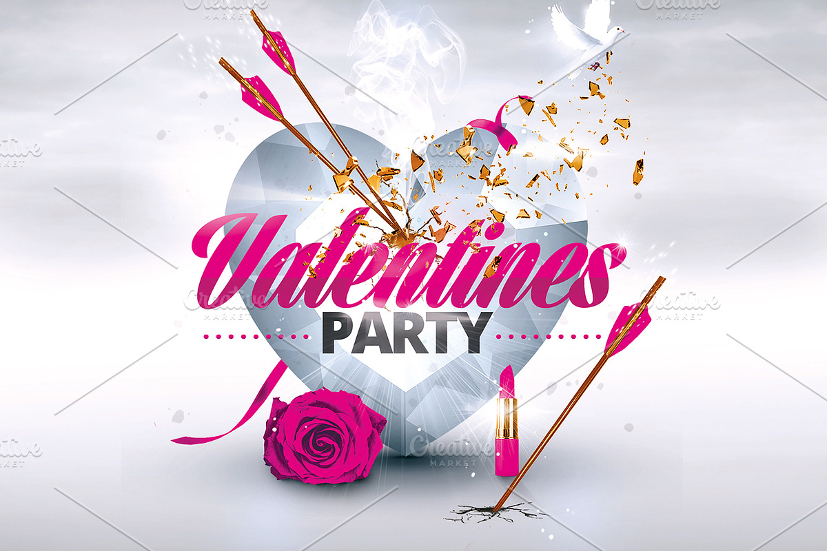Valentine's Day Party in Flyer Templates - product preview 8