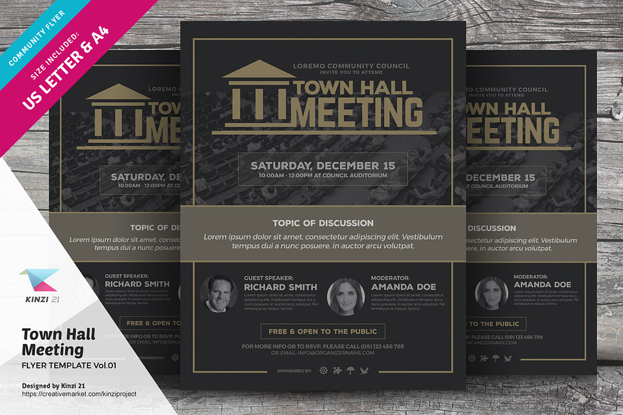 Town Hall Meeting Flyer Vol.01 in Flyer Templates - product preview 8