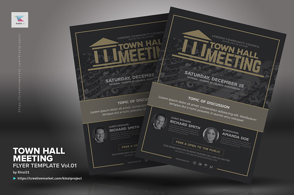 Town Hall Meeting Flyer Vol.01 in Flyer Templates - product preview 1