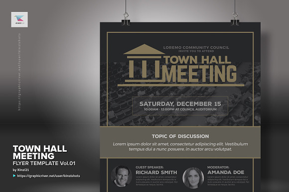 Town Hall Meeting Flyer Vol.01 in Flyer Templates - product preview 2