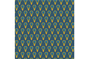 Seamless pattern of bulb with brain