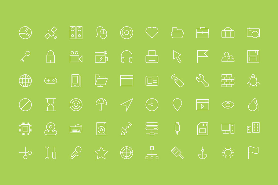 100+ Internet Vector Line Icons