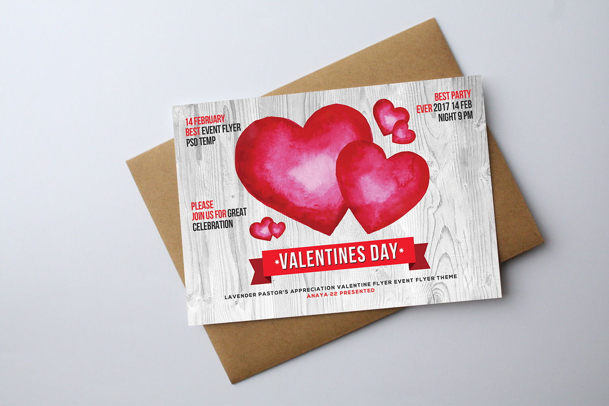 Valentines Day Postcard in Postcard Templates - product preview 8