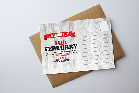 Valentines Day Postcard in Postcard Templates - product preview 1