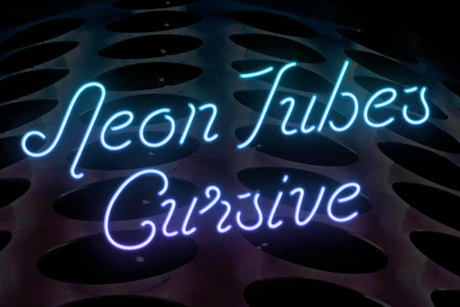 Cursive Neon Tubes Font in Display Fonts - product preview 8
