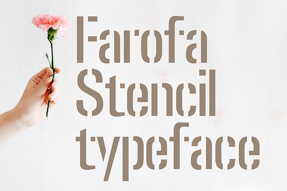 Farofa - stencil typeface in Display Fonts - product preview 1