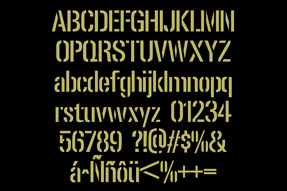 Farofa - stencil typeface in Display Fonts - product preview 2