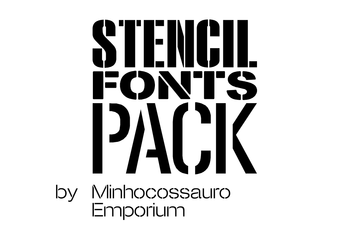 Stencil Fonts Pack in Display Fonts - product preview 8