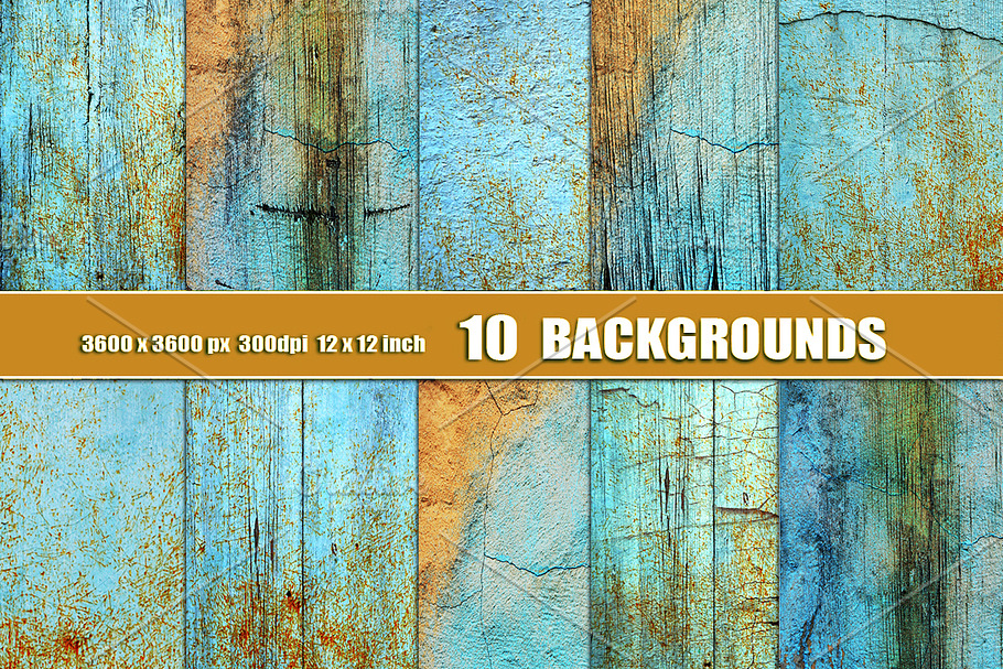 BLUE DISTRESSED BACKGROUNDS RUST in Textures - product preview 8