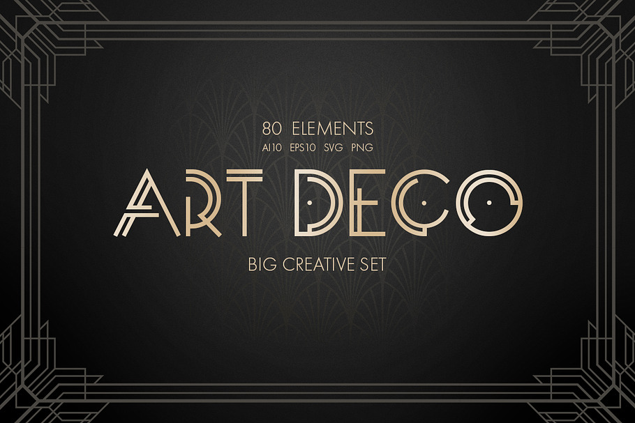 Art Deco Vector Set in Objects - product preview 8