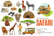 Safari Illustrations Set