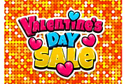 Valentines Day Sale pop art text