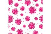 Vector pink pompoms seamless pattern background. Great for cheerleader themed fabric, scrapbooking, packaging, giftwrap, gifts projects.