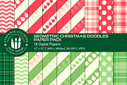 Geometric Christmas Doodle Pack