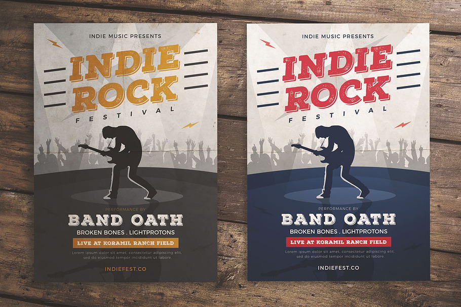 Indie Rock Music Flyer in Flyer Templates - product preview 8