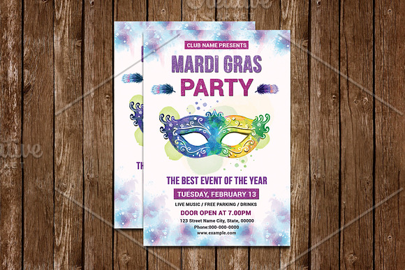 Mardi Gras Event Flyer V731 in Flyer Templates - product preview 3