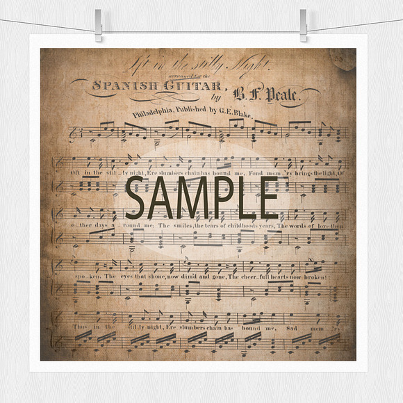 Sheet Music Digital Paper in Textures - product preview 4