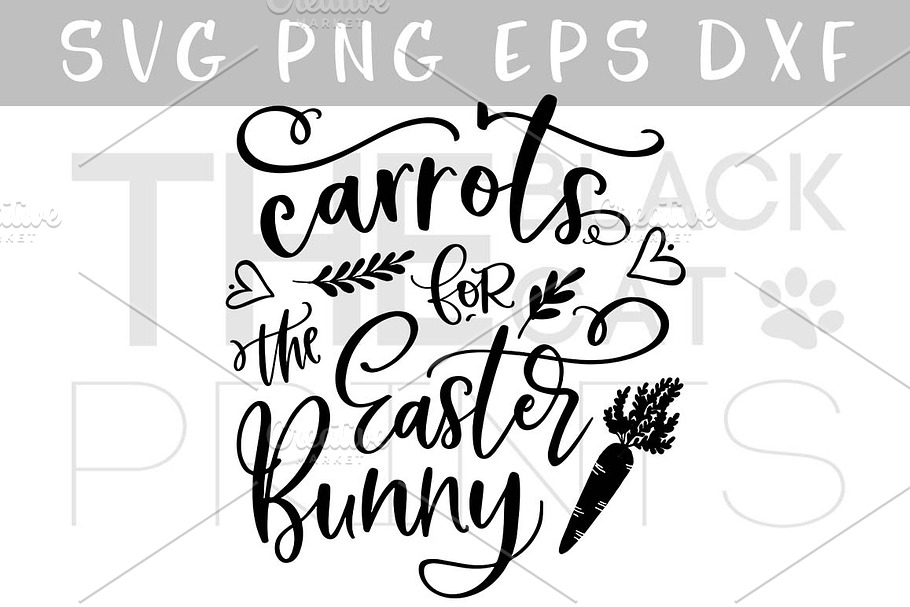 Carrots for the Easter Bunny SVG DXF